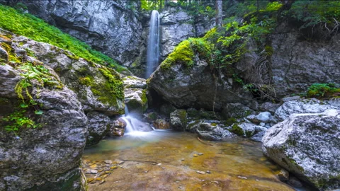 Waterfall time lapse motion 스톡 동영상 138322154