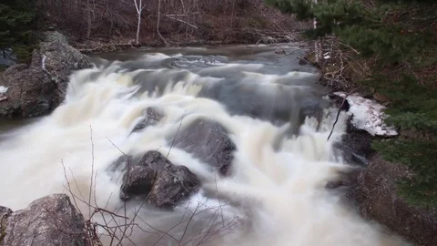 Waterfall Timelapse Malignant Cove Nova Scotia Stock Footage 73561817