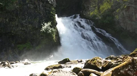 A Waterfall in Tirol Stock Footage 44243281