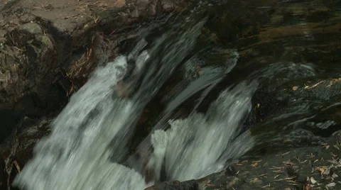 Waterfall Top CU Video stock 8570348