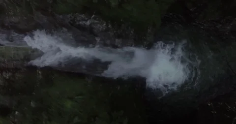Waterfall Top Down 4k Stock Footage 77898681