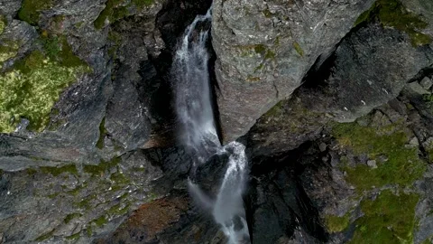 Waterfall On Top Of A Mountain Stock Footage 249908852