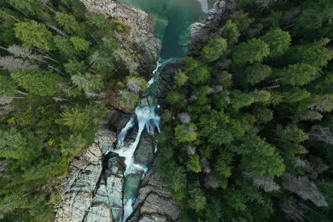 Waterfall from the top 스톡 사진