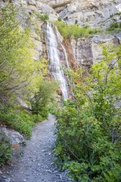 Waterfall at Top of Trail 写真素材