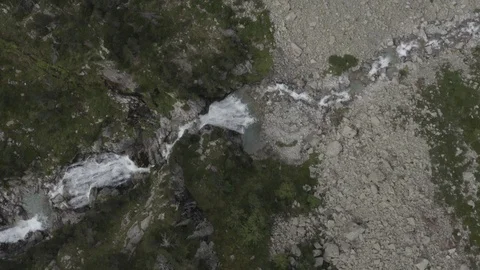 Waterfall top view  (cine log) Video stock 95063556