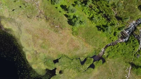 Waterfall top view Stock Footage 202988389