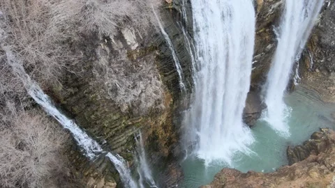 Waterfall top view Stock Footage 262947505