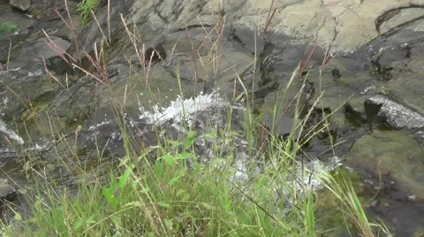 Waterfall Top View Nature Footage Stock Footage