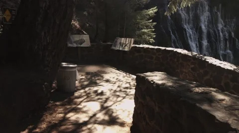 Waterfall Trail Reveal Stock Footage 46217010