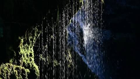 Waterfall traunfall near roitham Video stock 143480917