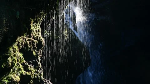 Waterfall traunfall near roitham 库存影片 143481009