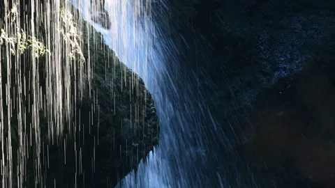 Waterfall traunfall near roitham 库存影片 143481108