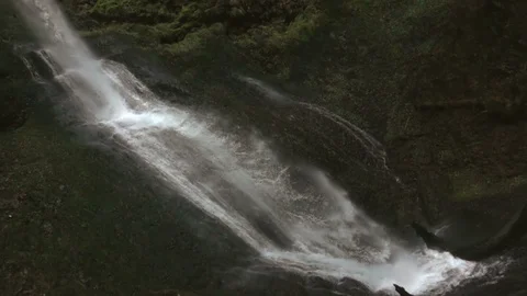 Waterfall in tree shade Stock Footage 87948289