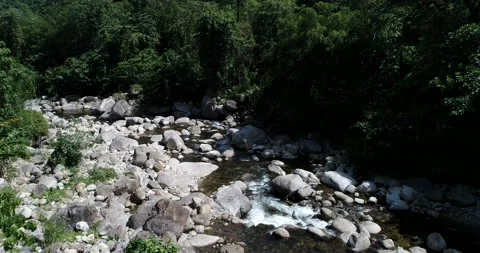 Waterfall in tropical deep forest rocky with river national park Stock Footage 134447867