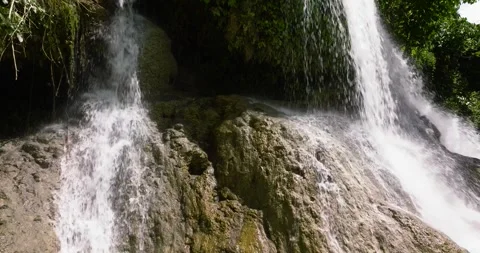 Waterfall in a tropical forest. Philippines. Stock Footage 345379354