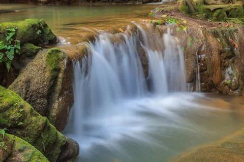 Waterfall in the tropical forest Stock-Fotos