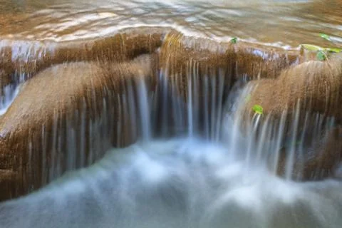 Waterfall in the tropical forest Foto stock