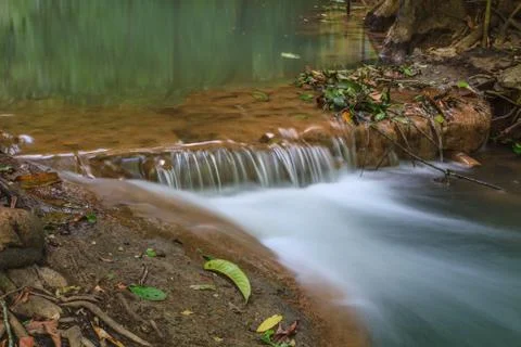 Waterfall in the tropical forest Stock Photos