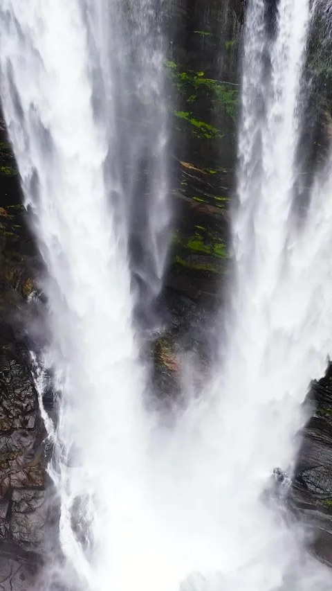 Waterfall in the tropical mountain jungle. Stock Footage 322596317