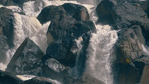 Waterfall uchar in altay mountains Stock Footage 96193744