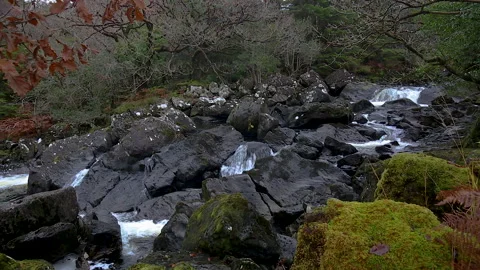 Waterfall At Upper Lake in Killarney National Park, County Kerry, Ireland Stock Footage 140619732