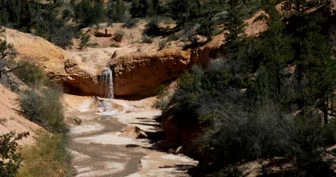 A waterfall in Utah in the desert. Stock Footage 171494521