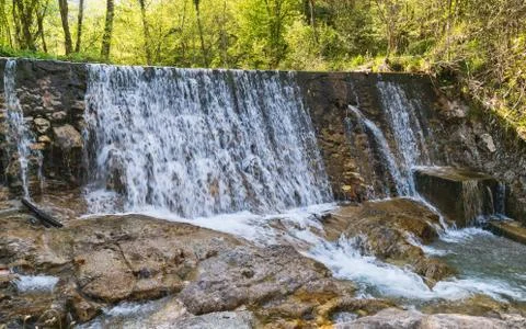 Waterfall at the Val Vertova Stock Photos