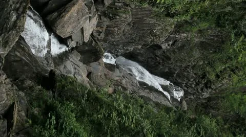Waterfall Valdez Alaska vertical P HD 7428 Stock Footage 11150378