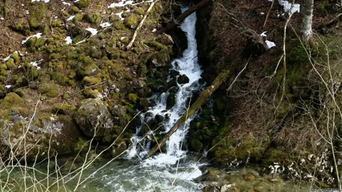 Waterfall in the valley bodinggraben Stock Footage 151304784
