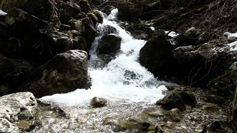 Waterfall in the valley bodinggraben Stock Footage 151305007