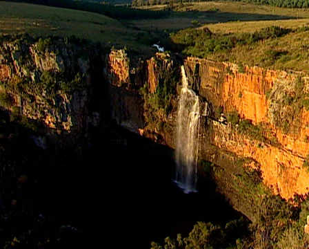 Waterfall in a valley in Boven  Stock Footage 36323911