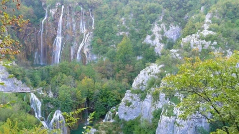 Waterfall in the Valley Stock Footage 69921642