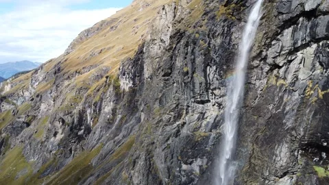 Waterfall in Vanoise valley Stock Footage 290028971