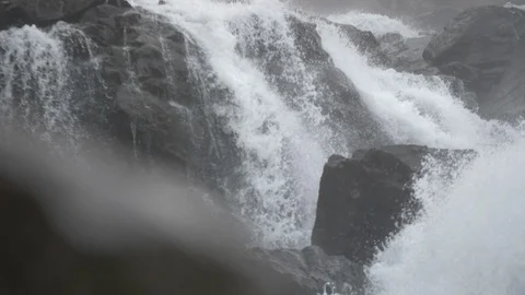 Waterfall  Vidfoss Stock Footage 97013838