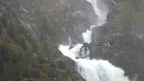 Waterfall  Vidfoss Stock Footage 97015745