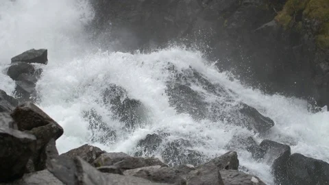 Waterfall  Vidfoss Stock Footage 97017759