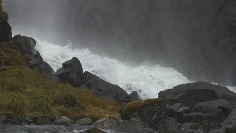 Waterfall  Vidfoss Stock Footage 97019197