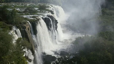 Waterfall view close. Stock Footage 123160344