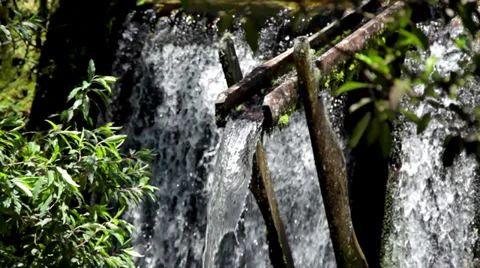 Waterfall view Stock Footage 34145520