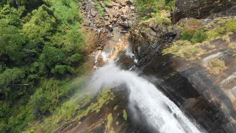 Waterfall view from top down Stock Footage 108721609