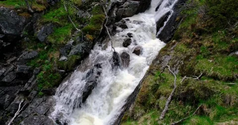 Waterfall in Voringfossen, Eidfjord, Norway Stock Footage 143899059