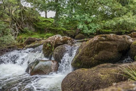 Waterfall in wales Stock Photos