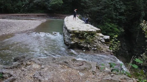 WATERFALL WALL, IN NATURAL FOREST Stock Footage 110778566