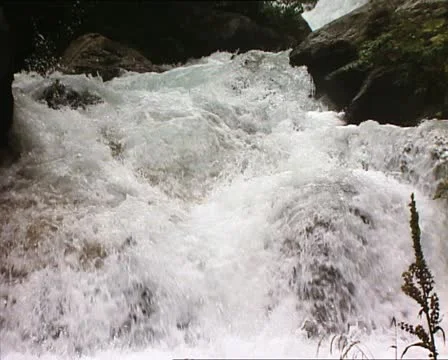 WATERFALL water and grass Video stock 12601418