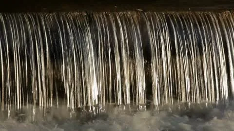 Waterfall with water Stock Footage 8909345