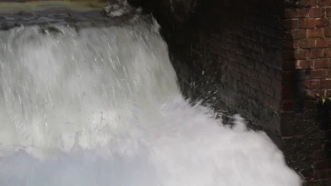 Waterfall water in the park Video stock 99786618