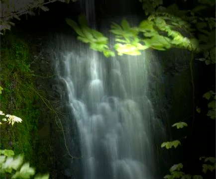 Waterfall water pattern on rocks Stock-Fotos