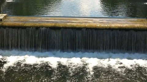 Waterfall water river stones steps Stock Footage 79321759
