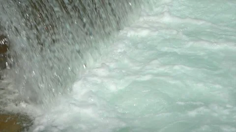 Waterfall Water Streaming Foam Video stock 304872439