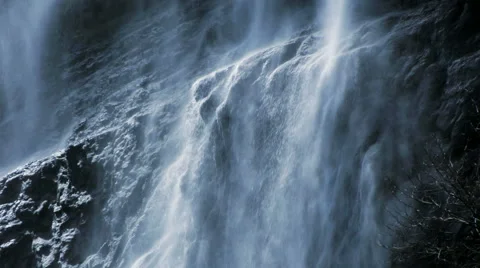 Waterfall. waterfalls background. source spring water. blue water. natural Video stock 64539312